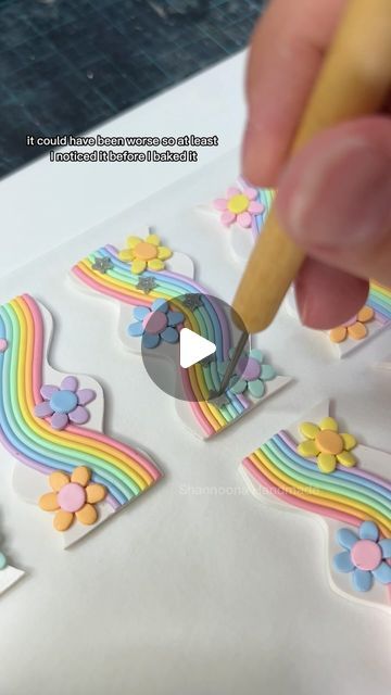 Shannoona Handmade on Instagram: "In love 🌟 #handmade #earrings #rainbow" Polymer Clay Rainbow Tutorial, Handmade Round Rainbow Earrings, Polymer Clay Pride Earrings, Polymer Clay Rainbow Earrings, Playful Rainbow Polymer Clay Jewelry, Polymer Clay Rainbow, Clay Rainbow, Rainbow Earrings, Handmade Earrings