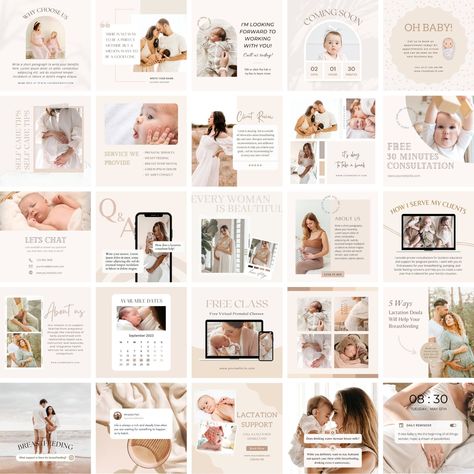 Grow your nursing or parenting business with engaging Instagram templates. Includes 100+ templates, tutorials, and tips to help you create content that your followers will #Doula_Social_Media_Content #Email_Marketing_Design_Inspiration #Instagram_Design_Layout #Baby_Nurse Doula Social Media Content, Instagram Design Layout, Posts Ideas, Baby Nurse, Email Marketing Design Inspiration, Doula Services, Night Nurse, Postpartum Doula, Social Media Advertising Design