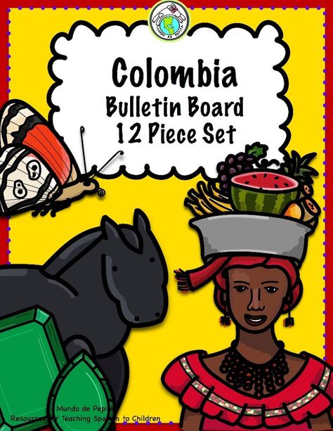 This 12 piece bulletin board set features cultural aspects of Colombia, including animals, orchids (the national flower), the flag, coffee, and more. Decorate your classroom, bulletin board, hallway and more! Mundo de Pepita, Resources for Teaching Languages to Children Bird Street Art, Spanish Preschool, Classroom Bulletin Board, Spanish Heritage, Spanish Lesson Plans, Teaching Vocabulary, Speak Spanish, Colombian Food, National Flower