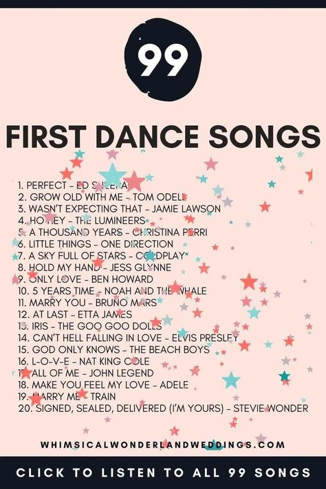 Songs For First Dance Wedding, First Song Wedding Dance, Songs To Dance To At A Wedding, Wedding Everything, Songs To Dance To, Dance Songs Playlist, Best Dance Songs, Debut Songs, Wedding Song Ideas