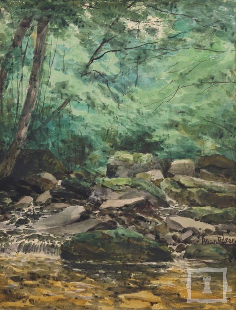 Aaron Edson's 'Babbling Brook' is a serene invitation to the soothing sights and sounds of nature's melody. The dappling light through the canopy plays upon the water's surface, while the brook's gentle murmur tells tales of the forest's whispered secrets. 🌿💦 #AaronEdson #BabblingBrook #WatercolorNature #ForestStream #ArtisticEscape #NatureArt #TranquilMoments Brook Nature, Babbling Brook, Nature Art, Art Drawings, Forest, Drawings, Water, Art, Nature