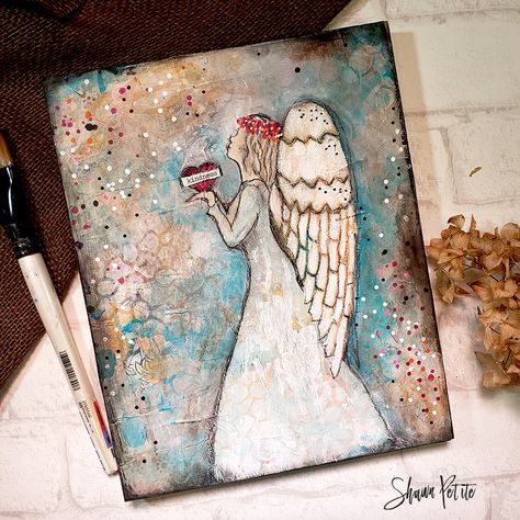 I’m sharing my angel of kindness with you today. I use some gorgeous vintage wallpapers and papers for the background that shows through along with some great stencils. I knew that I needed to create something with the word kindness because we need it more today than ever. Everyone is feeling all the feels about […] Vintage Wallpapers, Sunday Inspiration, Sharpie Markers, Mixed Media Tutorials, Angel Painting, My Angel, Angels In Heaven, All The Feels, The Feels