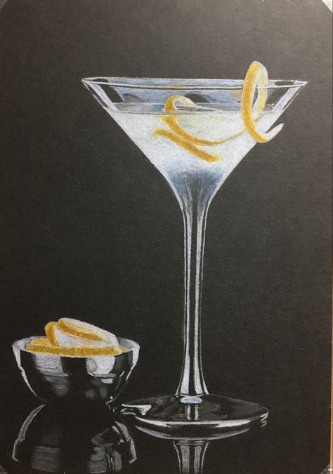 Martini With Lemon Twist, Martini Photoshoot, Martini With A Twist, Martini Photography, Photoshoot Backgrounds, Martini Aesthetic, Vesper Martini, Martini Art, Dry Martini