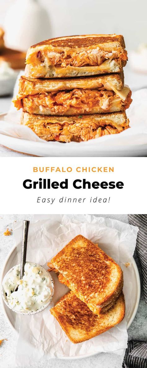 Grilled Cheese Buffalo Chicken, Buffalo Chicken Grilled Cheese Recipes, Buffalo Chicken Grilled Cheese Sandwich, Buffalo Chicken Melt Sandwiches, Buffalo Grilled Cheese, Buffalo Chicken Sandwich Recipes, Buffalo Chicken Melt, Barbeque Chicken Grilled, Freeze Cheesecake