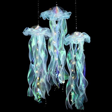 PRICES MAY VARY. Jellyfish Decor: this dreamy jellyfish light are handcrafted and uniquely designed to bring these beautiful sea creatures to your home or party in a lively way Jelly fish party decorations: perfect for ocean bedroom decor, under the sea birthday party,underwater themed party, mermaid birthday party for girls kids adults, under the sea baby shower, mermaid birthday party, ocean themed party, market decoration summer garden party and other theme parties Easy to use: this jellyfish Jellyfish Nursery Theme, Undersea Party Decorations, Glow In The Dark Ocean Theme, Mermaid Theme Wedding Decor, Sea Themed Decorations, Ocean Birthday Decor, Crystal Party Decorations, Under The Sea Bathroom Ideas Kids, Underwater Prom Theme