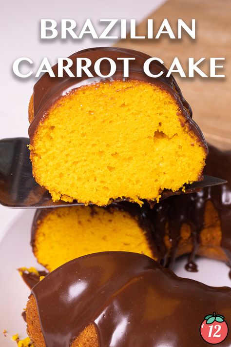 Brazilian Carrot Cake | 12 Tomatoes Brazilian Style Carrot Cake, Italian Carrot Cake Recipe, Carrot Cake Pound Cake, Italian Carrot Cake, Brazilian Carrot Cake Recipe, Brazilian Carrot Cake, Carrot Pie, Sweet Tweets, Bundt Recipes