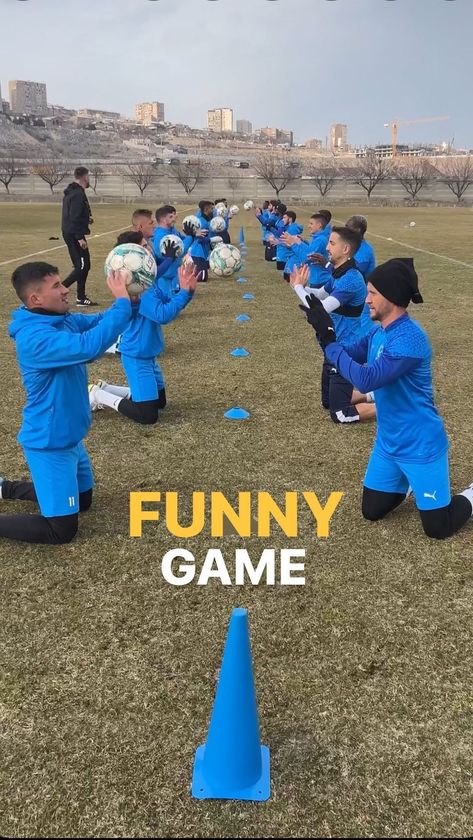 ⚽️ 𝗙𝗨𝗡𝗡𝗬 𝗚𝗔𝗠𝗘 ⚽️ 𝗣𝗢𝗩 : The team is positioned exactly as in the video. To this classic game, in addition to the standard commands, 2️⃣… | Instagram Workouts For Soccer, Football Conditioning Drills, Football Games For Kids, Soccer Practice Plans, Conditioning Drills, Soccer Passing Drills, Rugby Drills, Soccer Practice Drills, Soccer Drills For Kids