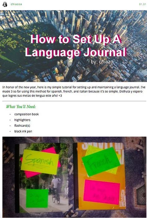 How to set up a language journal Japanese Language Journal, Language Learning Tips Spanish, Language Studies Aesthetic, Language Learning Notebook Ideas, Language Journal Layout, Made Up Languages, Language Learning Notes, Language Learning Aesthetic, Study Language