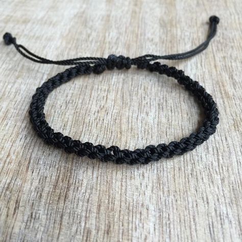 Unisex Anklets Beach Jewelry Surfer Anklets Anklet Macrame, Macrame Anklet, Black Anklet, Leather Anklets, Handmade Anklets, Hemp Jewelry, Ankle Chain, Macrame Bracelet, Beaded Anklets