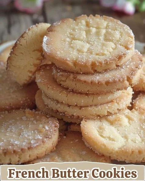 Mama's Favorite Recipes | French Butter Cookies | Facebook French Butter Cookies, French Baking, French Butter, Butter Cookies Recipe, Buttery Cookies, Cookies Ingredients, Cake Flour, Egg Yolk, 1 Egg