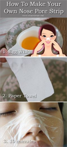 How To Make DIY Nose Pore Strip To Get Rid Of Blackheads Obličejové Masky, Nose Pore Strips, Blackhead Remover Diy, Nose Pores, Pore Mask, Pore Strips, Face Mask Recipe, Get Rid Of Blackheads, Homemade Face Masks