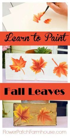 Paint Fall Leaves, Paint With Me, Learn How To Paint, Pumpkin Painting, Autumn Crafts, Autumn Painting, Painting Lessons, Tole Painting, Beginner Painting