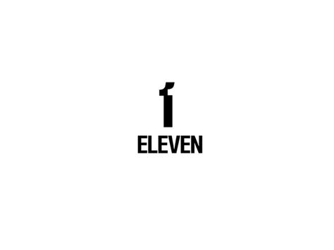 eleven by Tomas Vateha, via Behance 11 Logo Design Number, 11 Logo Number, Eleven Logo Design, One Typography, 11 Anniversary, 11 Tattoo, Architecture Branding, Numbers Typography, Ink Logo