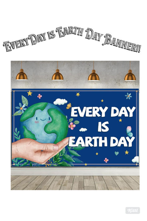 Owning a cool Earth Day banner fills me with pride as it symbolizes my commitment to environmental stewardship. It's not just a decoration, but a reminder of our collective responsibility to protect our planet for future generations. Earth Day Decoration In School, Earth Day Backdrop, Earth Day Decorations, Earth Day Banner, Earth Activities, Environmental Stewardship, Protect Our Planet, School Bulletin Boards, Home Electronics