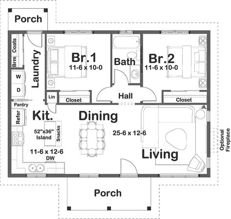 2 Bed House Plans Layout, 2bed 1 Bath Floor Plan, 2 Bedroom 2 Bath Cottage Floor Plans, Tiny Home Layouts Floor Plans 2 Bedroom, House Layouts 2 Bedroom, 950 Sq Ft House Floor Plans, 2 Bedroom 2 Bath Floor Plans, 36m2 House Plan, 2bedroom House Plans Open Floor Layout