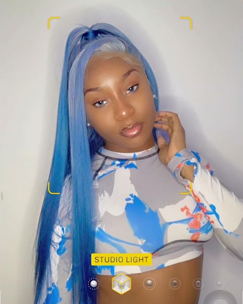 Event Hairstyles, Creative Hair Color, Blue Wig, Dyed Hair Inspiration, Dope Hairstyles, Creative Hairstyles, Hair Inspo Color, The Blues, Latest Hairstyles