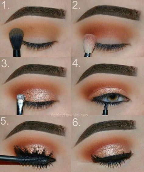 Maquiagem Golden Dress Makeup, Mascara Hacks, Make Up Designs, Make Up Gold, Makeup Tutorial Step By Step, Bardot Neckline, Smink Inspiration, Eye Makeup Steps, Eye Makeup Designs