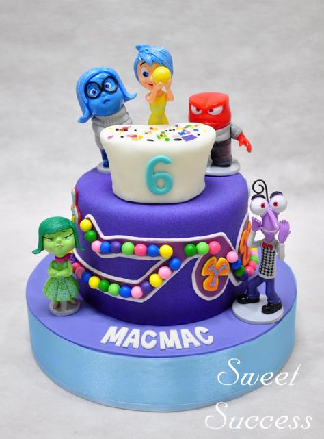 Inside Out Cake & Cupcakes - Cake by Sweet Success Inside Out Cake Design, Inside Out 2 Cake Ideas, Inside Out 2 Birthday Cake, Inside Out Cupcakes, Inside Out Party Ideas Decorations, Inside Out 2 Cake, Inside Out Birthday Cake, Inside Out Theme Party, Inside Out Birthday Party Ideas