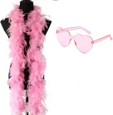 Feather Boa Aesthetic, Feather Boa Outfit, Pink Feather Boa, White Feather Boa, 19th Bday, Dancing Wedding, Feather Boas, Feather Scarf, Harry Styles Outfit