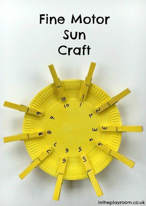 Fine Motor Sun Craft to work on Number Matching Activities For Elementary Kids, Sun Craft, Sun Activity, Sun Crafts, Weather Activities, Themed Activities, Number Matching, Fine Motor Activities, Gross Motor