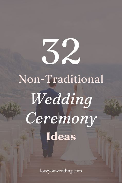 Non Traditional Wedding Ceremony, Different Dinners, Non Religious Wedding Ceremony, Unique Wedding Ceremony Ideas, Traditional Wedding Ceremony, Low Key Wedding, Small Weddings Ceremony, Wedding Ceremony Ideas, Informal Weddings