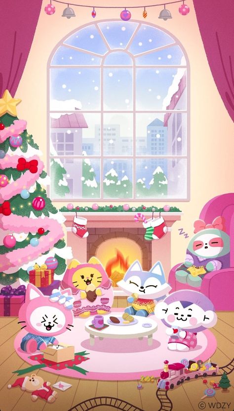 Japan People, Love K, Lockscreen Wallpaper, December 2022, Kpop Entertainment, Line Friends, Phone Themes, Christmas Wallpaper, الرسومات اللطيفة