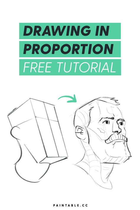 Learn to draw the human head in perfect proportion with our FREE Head construction cheatsheet! Click through for the free download Drawing The Head Angles, Learn To Draw Anatomy, Box Head Tutorial, Head Form Drawing, Head Drawing Practice, How To Draw The Head, Head Proportions Drawing, Head Practice Drawing, Head Construction Drawing