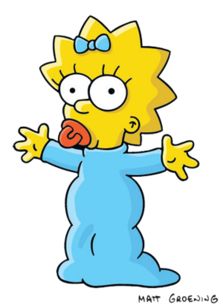 This is who Kelsie is going to be for Halloween! Maggie. Simpsons Costumes, Bart And Lisa Simpson, Simpsons Party, Tracey Ullman, Simpsons Drawings, Maggie Simpson, Betty Boop Quotes, Simpsons Characters, Simpsons Art