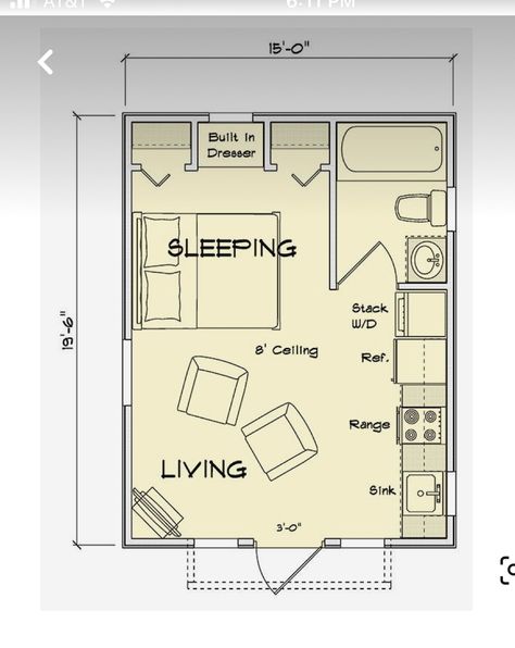 12x12 Floor Plan, 10x12 Tiny House, Shed To Cabin Conversion, Floor Plan Blueprint, Studio Apartment Plan, Small House Kits, One Bedroom House Plans, Simple Floor Plans, Off Grid Tiny House