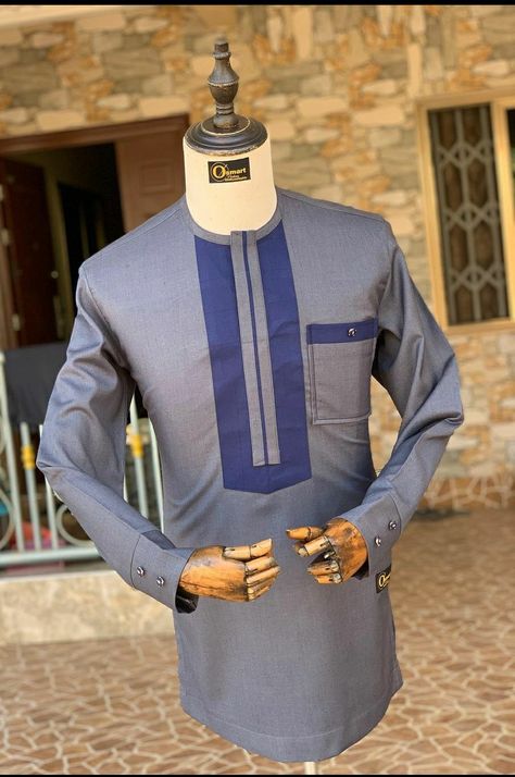 Fashion Ankara Styles, Pocket Design Fashion, Men African Wear, Men African Fashion, Latest African Wear For Men, African Wear For Men, Senator Wears, African Print Shirt, Groom Dress Men