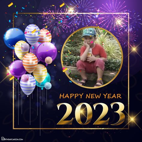 Creative Happy New Year 2023 Frame Design With Balloons Photo Poster Design, New Year Wishes Quotes, New Year Photo, Happy New Year Pictures, Happy New Year Photo, New Year Pictures, Happy Birthday Wishes Quotes, Free Photo Frames, Photo Frame Design