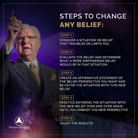 Bob Proctor on Instagram: “Here are 5 helpful steps in changing any BELIEF! Type ‘I BELIEVE IN ME’ if you commit to doing this and tag a friend below who this would…” Bob Proctor Quotes Motivation, Bob Proctor Quotes, Attitude Thoughts, Life Coach Business, Believe In Me, Reflection Quotes, Bob Proctor, I Believe In Me, Therapy Worksheets