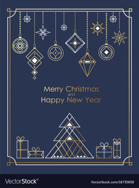 Elegant Christmas Design Graphic, Blue Christmas Cards, Christmas Packaging Design, Christmas Illustration Design, Christmas Card Stock, Commercial Christmas Decorations, Art Deco Christmas, New Year Design, Christmas Image