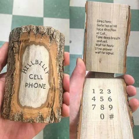 Hillbilly cell phone Gag Gifts Christmas, Gifts Christmas, Gag Gifts, Gift Giving, Bottle Opener Wall, Bottle Opener, Wood Projects, Barware, Cell Phone