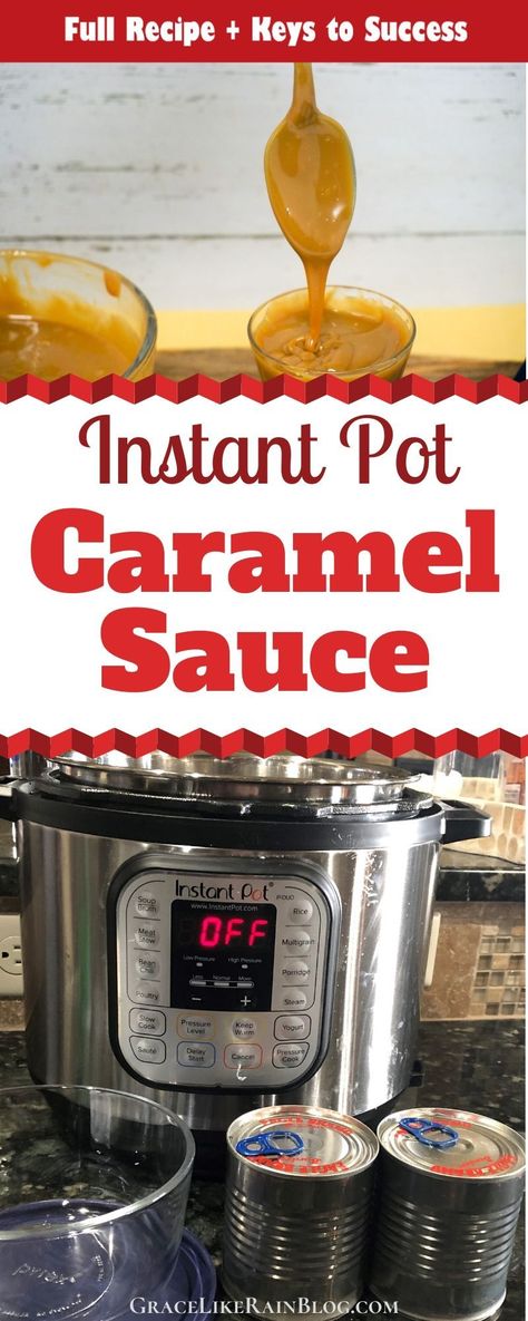 Instant Pot Caramel Sauce, Caramel Instant Pot, Sweet Condensed Milk Caramel, Diy Caramel Sauce, Caramel Sauce Condensed Milk, Sauce For Ice Cream, Caramel From Condensed Milk, Diy Caramel, Sweetened Condensed Milk Recipes