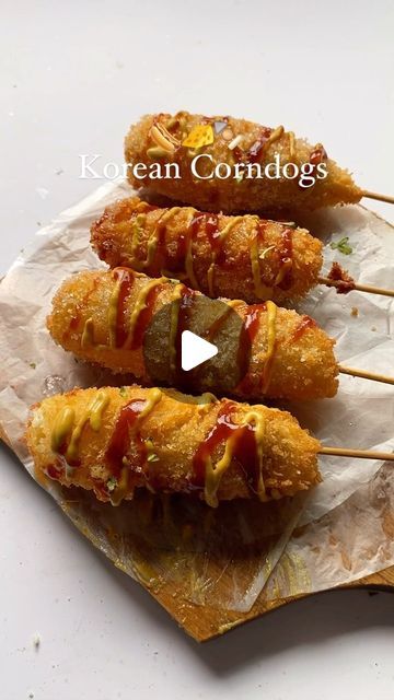 Maham | Korean Corndogs

You need:
Batter:
1/2 cup water
3/4 cup flour
1/2tbsp yeast
1/2tsp sugar
Pinch of salt

3 sausages, halved
100g mozzarella... | Instagram Bbq Sticks, Ketchup And Mustard, Instagram Korean, Korean Dishes, Corn Dogs, 7 Minutes, Caster Sugar, Hot Oil, Pinch Of Salt