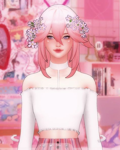 Yae Miko The Sims 4 Raiden Shogun Sims 4 Cc, Sims 4 Miko, Sims 4 Genshin Impact Cc, The Sims 4 Sims, Sims 4 Sims, Ts4 Mods, Clothes Cc, Sims 4 Anime, Yae Miko