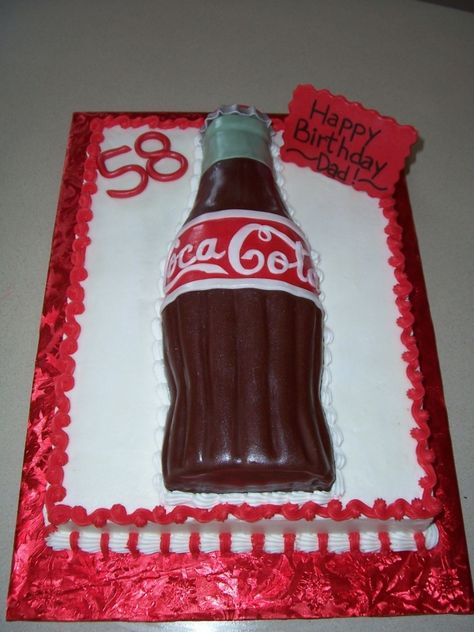 For Justin's birthday I could do a coke zero can, a Xbox controller and a football!! Coca Cola Party, Coke Cake, Coca Cola Kitchen, Coca Cola Cake, Coca Cola Decor, Cola Cake, Bottle Cake, Coca Cola Christmas, Always Coca Cola