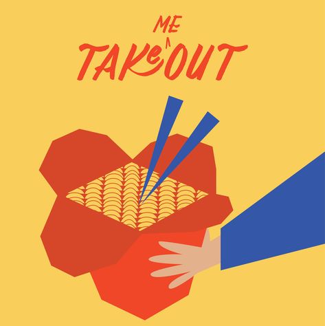 Takeaway Food, Take Me Out, Food Illustration, Take Me Home, Food Illustrations, Take Out, Design Illustration, Illustration Design, Typography