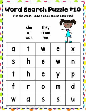 Find the Sight Words 10 Sight Word Crossword Puzzles, Sight Word Word Search, Cross Words Puzzle For Kids, Prek Reading, Fun Reading Games, Sight Words Kindergarten Activities, Word Puzzles For Kids, Basic Sight Words, Visual Perception Activities