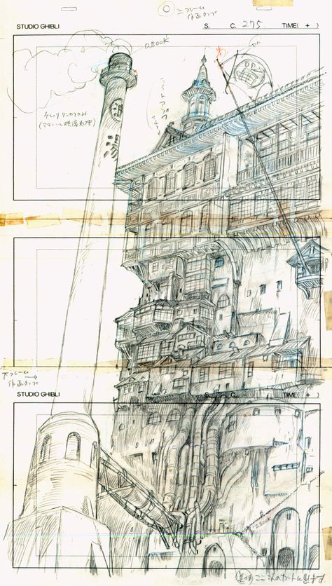 From Studio Ghibli Layout Designs Hayao Miyazaki Art, Art Studio Ghibli, Miyazaki Art, Animation Storyboard, Bg Design, Ghibli Artwork, Studio Ghibli Art, Ghibli Art, Ghibli Movies