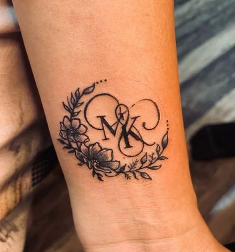 105+ Initial Tattoo Ideas To Commemorate Your Loved Ones C And L Initial Tattoo, Monogram Tattoo Ideas, M Name Tattoo Designs, Couple Tattoos Stencil, The Letter D Tattoo, Tattoo Ideas For Spouse Name, Old English Letters Tattoo Design, Boyfriends Name Tattoo Ideas Design, Boyfriends Initials Tattoo