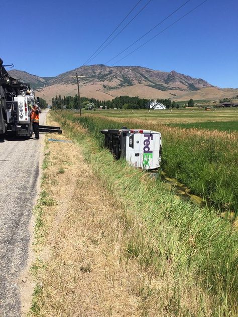 WEBER COUNTY, Utah — The driver of a FedEx vehicle was booked into jail on DUI charges after he crashed a van into a ditch in Weber County Tuesday. According to the Weber County Sheriff #UtahDUI #DUI #News Fedex Truck Accident, Fedex Car Broke Down, Fedex Truck Accident Proof, Fedex Accident, Fedex Accident Proof, Fedex Delivery Package, Fedex Package, Medicine Snaps, Delivery Trucks