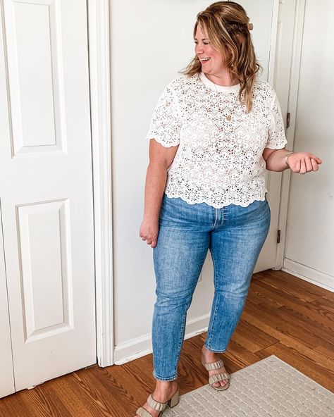 A photo roundup of my first 10 realistic summer outfits - for those of you who prefer the still images! Save for inspo and follow along for the next ideas in this series! Photos- 1. Crochet top & jeans 2. Linen pants & tee 3. Printed shorts, tee & denim shirt 4. Maxi dress (& denim shirt- not pictured) 5. Graphic tee, biker shorts, denim button down 6. Striped tee, white button down, denim shorts 7. Overalls & bodysuit 8. Colored gauze button down, white tee, linen shorts 9. Wide leg pant... Top Jeans, Dress Denim, Shorts Denim, White Button Down, Jean Top, Denim Button Down, Linen Shorts, Petite Fashion, White Tee