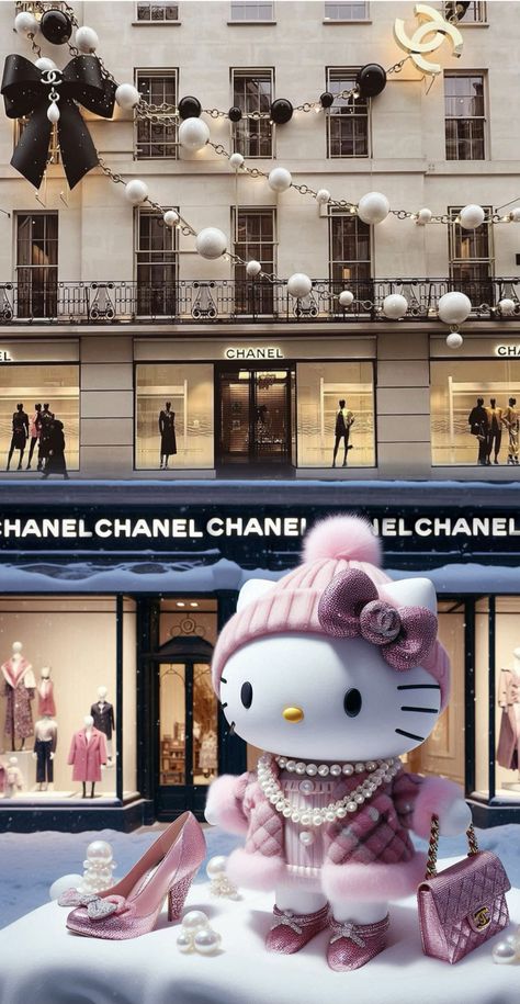 Chanel Wallpapers, Hello Kitty Collection, Cute Wallpaper For Phone, Hello Kitty Wallpaper, Sanrio Characters, Girly Outfits, Pretty Wallpapers, Smartwatch, Cute Wallpapers