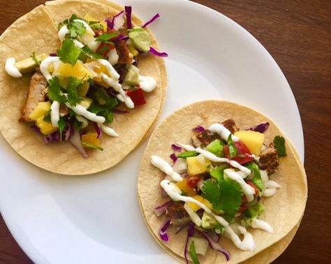 Swordfish Tacos, Taco Sauces, Pescatarian Diet, Swordfish Recipes, Mango Avocado Salsa, Mango Avocado, Avocado Salsa, Tex Mex Recipes, Mango Salsa