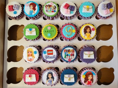 Lego Friends Cupcakes, Lego Friends Cake, Friends Cupcakes, Theme Cupcakes, Friends Cake, Themed Cupcakes, Lego Friends, Sugar Cookie, Lego