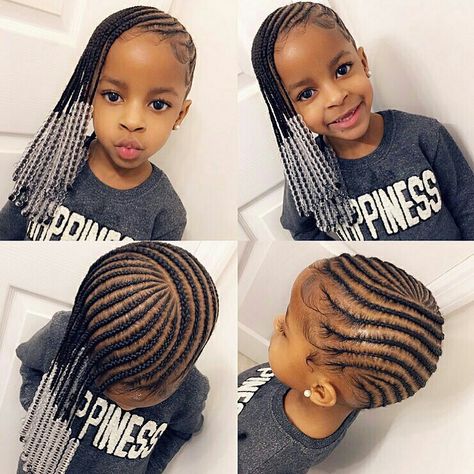 Kids Braids With Beads, Braid Styles For Girls, Toddler Braided Hairstyles, Toddler Braids, Black Kids Braids Hairstyles, Lemonade Braids Hairstyles, Lemonade Braids, Lil Girl Hairstyles, Kid Braid Styles