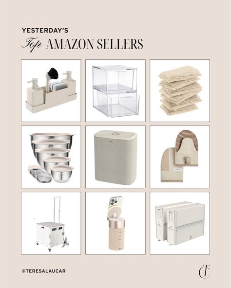 Organizing Accessories, Teresa Caruso, Kitchen Decor Collections, Amazon Home Finds, Declutter Kitchen, House Planning, Innovative Kitchen, Chill Room, Bathroom Gadgets