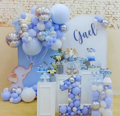 Elephant Baby Shower Ideas – A Little Peanut is on the Way! – Baby Shower Ideas 4U Wedding Ballons, Baby Shower Ballons, Peanut Baby Shower, Deco Ballon, Elephant Baby Shower Decorations, Birthday Decorations Kids, 1 Samuel, Baby Shawer, Baby Boy 1st Birthday